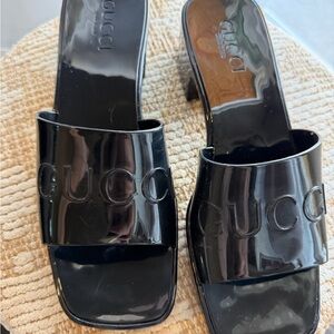 Gucci Women's Black jelly Slide Sandals